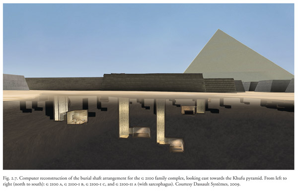 Computer reconstruction of the burial shaft arrangement