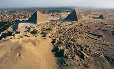 The Giza Necropolis, looking southeast across the Western Cemetery; photograph © Marcello Bertinetti/Archivio White Star