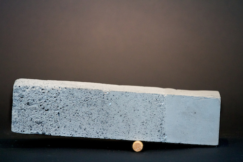 MIT Media Lab, concrete sample. Photo: Steven Keating, Timothy Cooke and John Fernández